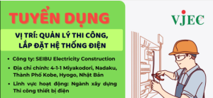 TUYỂN DỤNG CÔNG TY SEIBU ELECTRICITY CONSTRUCTION NHẬT BẢN THÁNG 10/2024