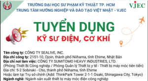 TUYỂN DỤNG KỸ SƯ ĐIỆN-CƠ KHÍ LÀM VIỆC TẠI NHẬT BẢN 2024