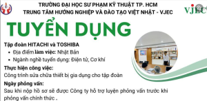 TUYỂN DỤNG KỸ SƯ LÀM VIỆC TẠI TẬP ĐOÀN HITACHI VÀ TOSHIBA NĂM 2024